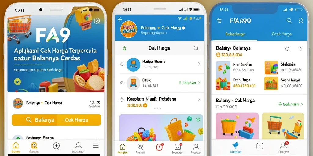 Antarmuka aplikasi FA99 yang memudahkan pengguna untuk Cek Harga.