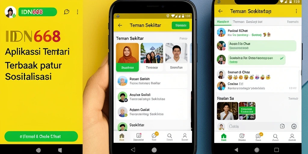 Antarmuka IDN668 yang menarik untuk mencari teman baru.