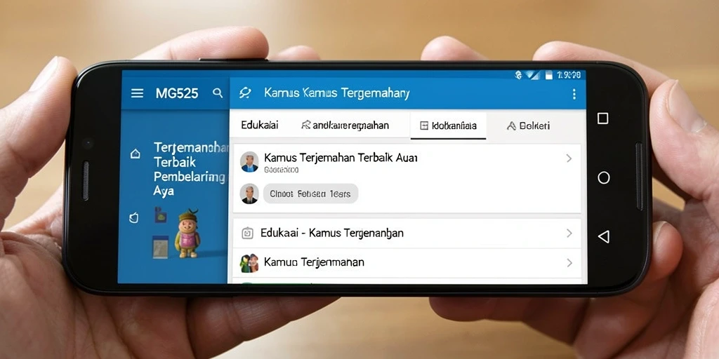 Antarmuka aplikasi MG525 yang user-friendly dan fungsional.