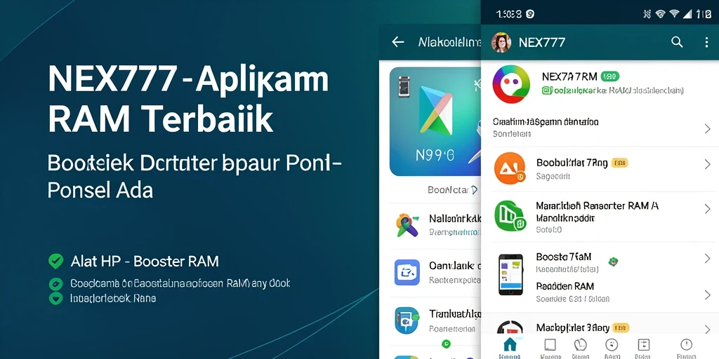 Antarmuka NEX777 yang sederhana untuk pengoptimalan RAM.