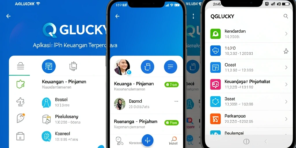 Tampilan antarmuka pinjaman QGLUCKY yang sederhana dan efisien.