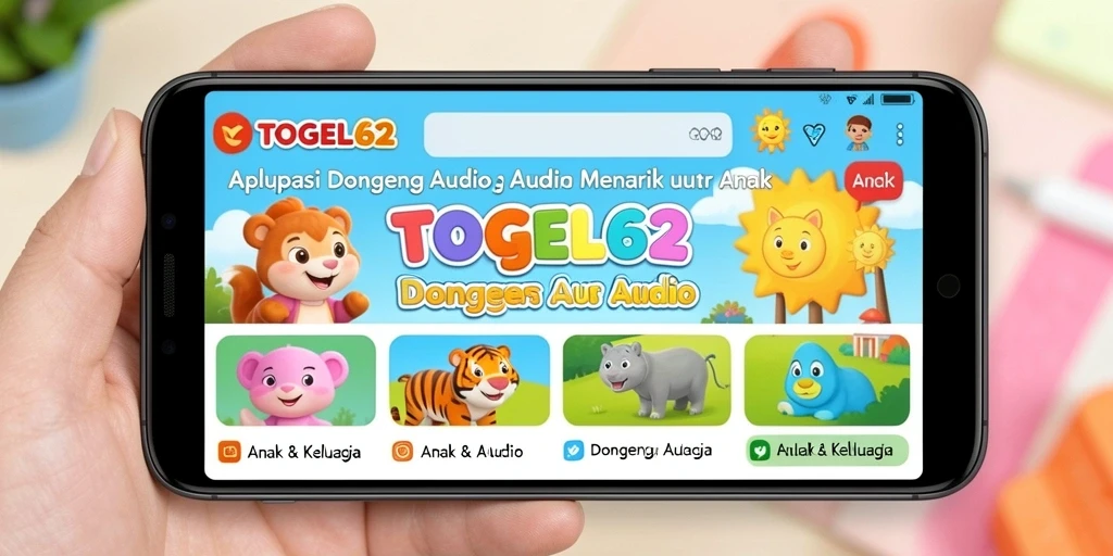 Antarmuka aplikasi TOGEL62 yang ramah anak dan menarik.