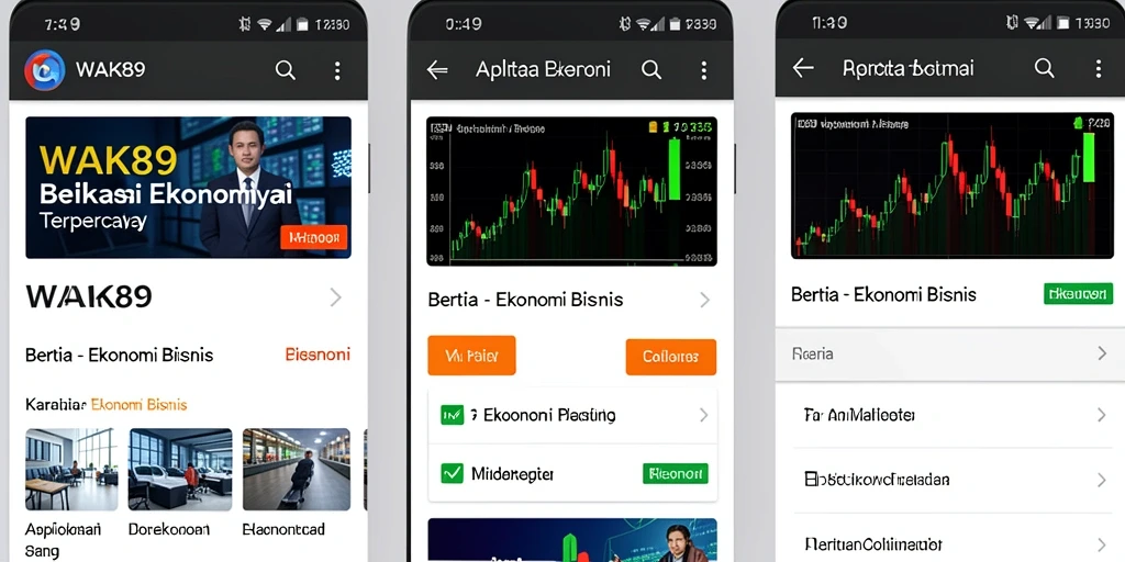 Antarmuka WAK89 menampilkan berita ekonomi yang informatif dan menarik.