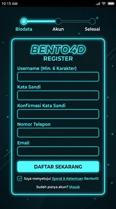 Buat Akun Baru bento4d, Mudah dan Cepat